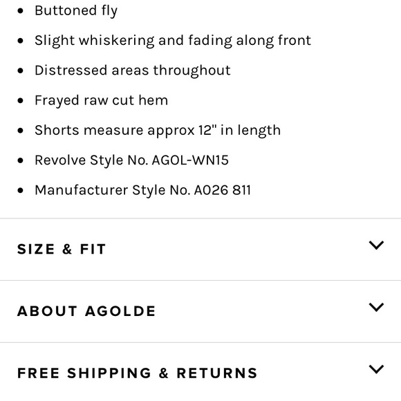 AGOLDE Parker vintage cut offs swapmeet 25 - Picture 10 of 10